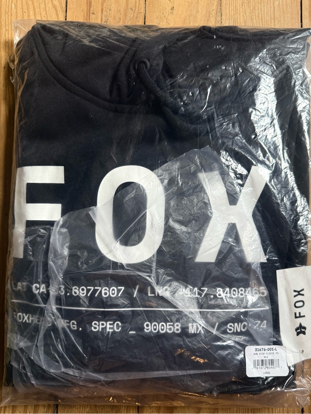 Fox Black Pullover Hoodie with White FOX Graphic